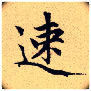 速毛笔楷书写法,摘自元赵孟頫续千字文