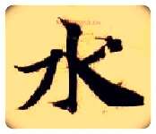 水毛笔楷书写法,摘自隋智永真草千字文
