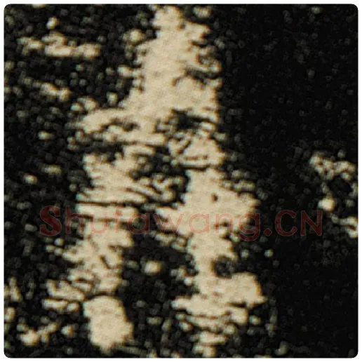 欧阳询毛笔楷书在字的写法,摘自欧阳询书法作品化度寺碑