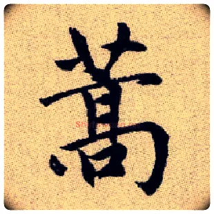 蒿毛笔楷书写法,摘自元赵孟頫续千字文