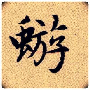 蝣毛笔楷书写法,摘自元赵孟頫续千字文