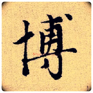 博毛笔楷书写法,摘自元赵孟頫续千字文
